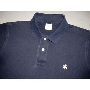 Brooks Brothers Navy Blue Pique Cotton Slim Fit Polo Shirt Men's Medium